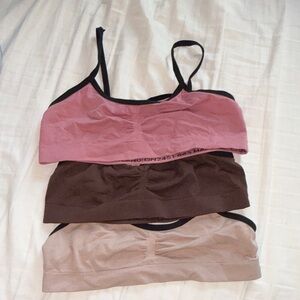 Hanes Pink, Brown, and Tan Bandeau Set